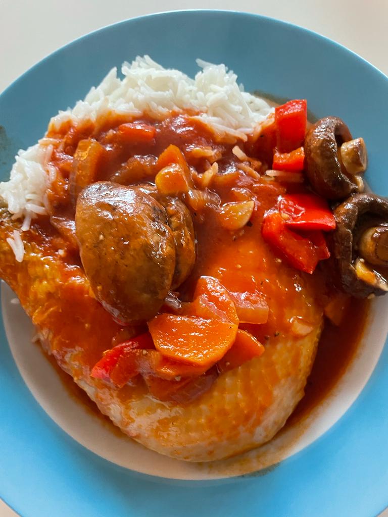 Huhn Marengo nach Napoleon Thadeusz
