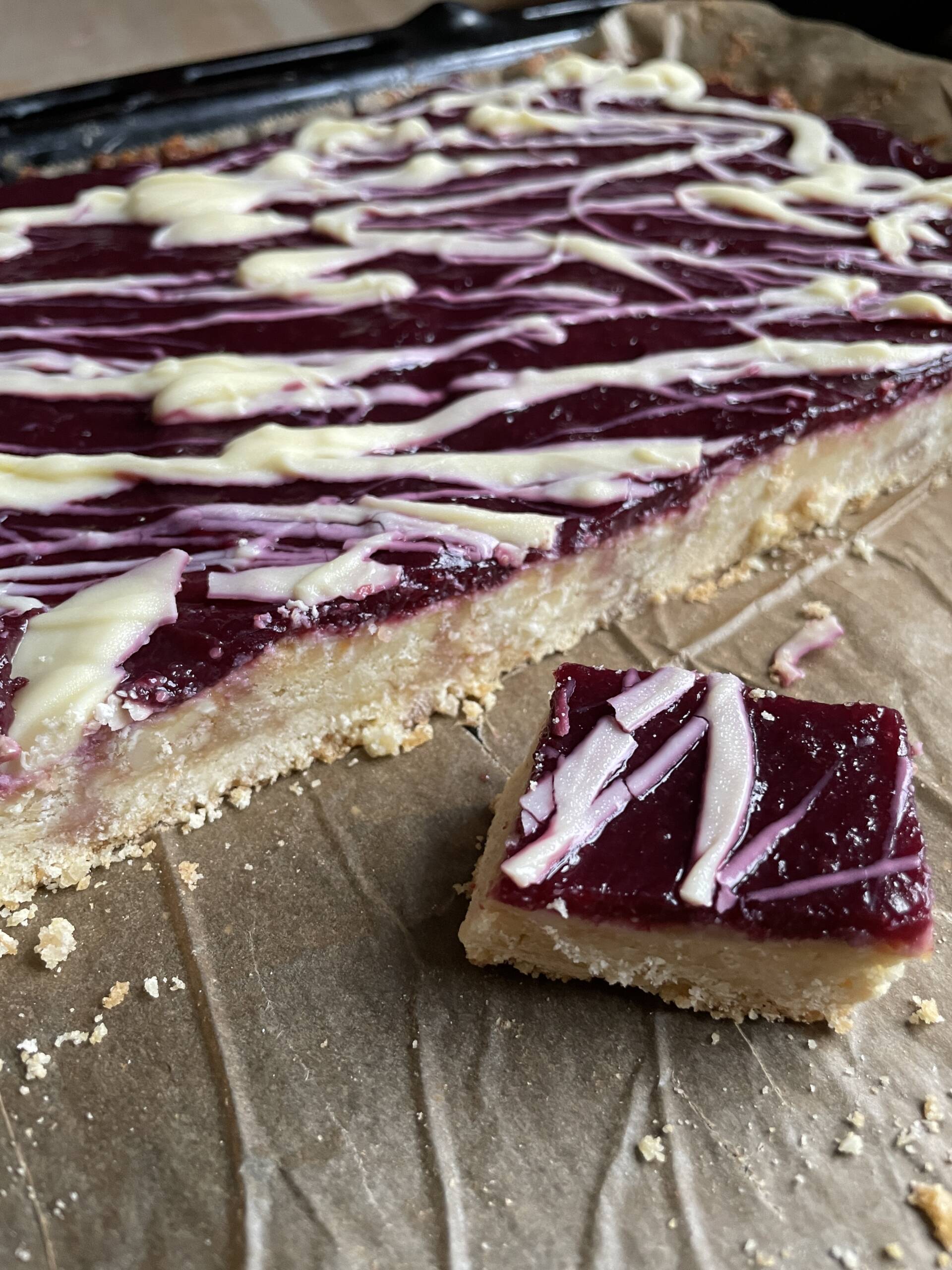 Kirsch-Schnitten mit weißer Schokolade – Schritt 9