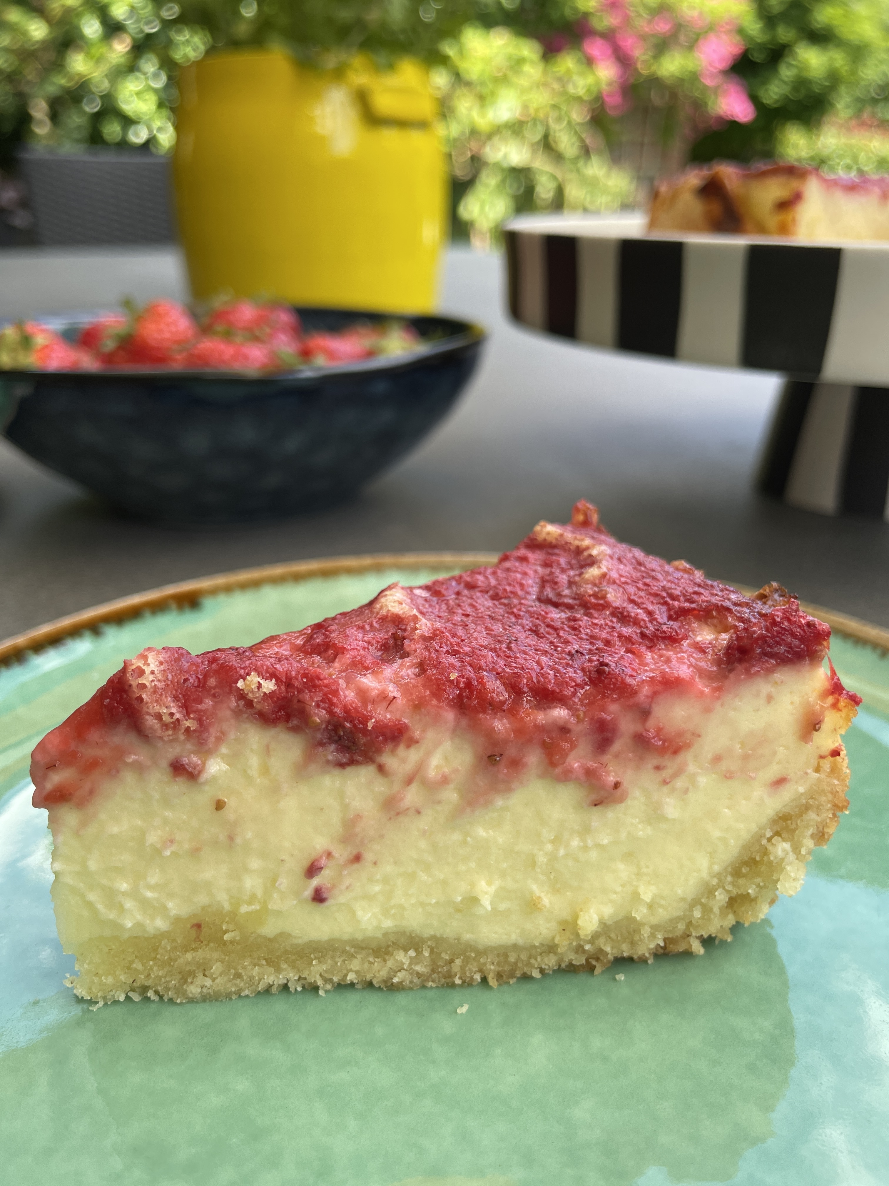 Kleiner Erdbeer-Käsekuchen