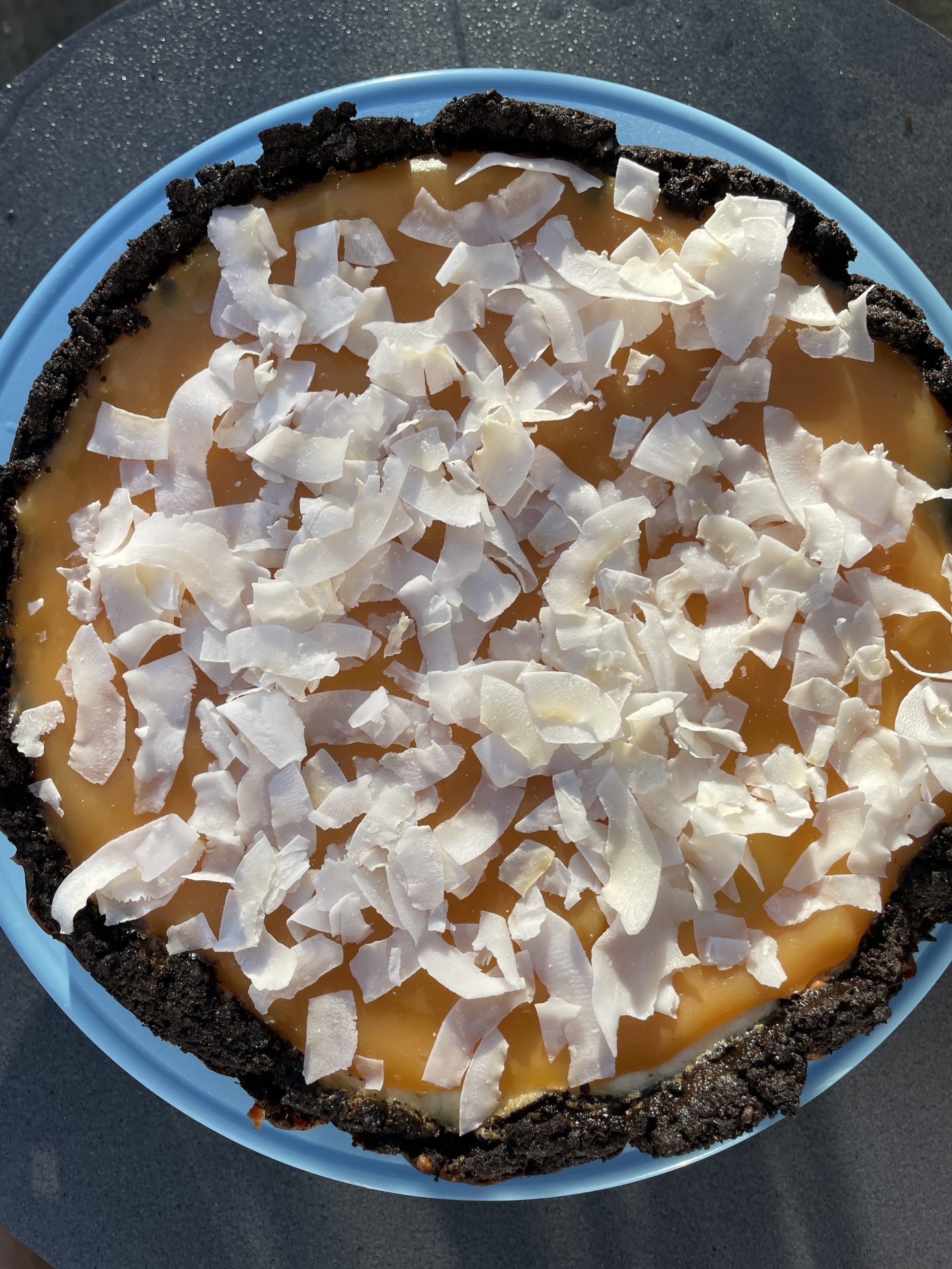 Oreo-Cheesecake mit Pfirsich-Maracuja – Schritt 9