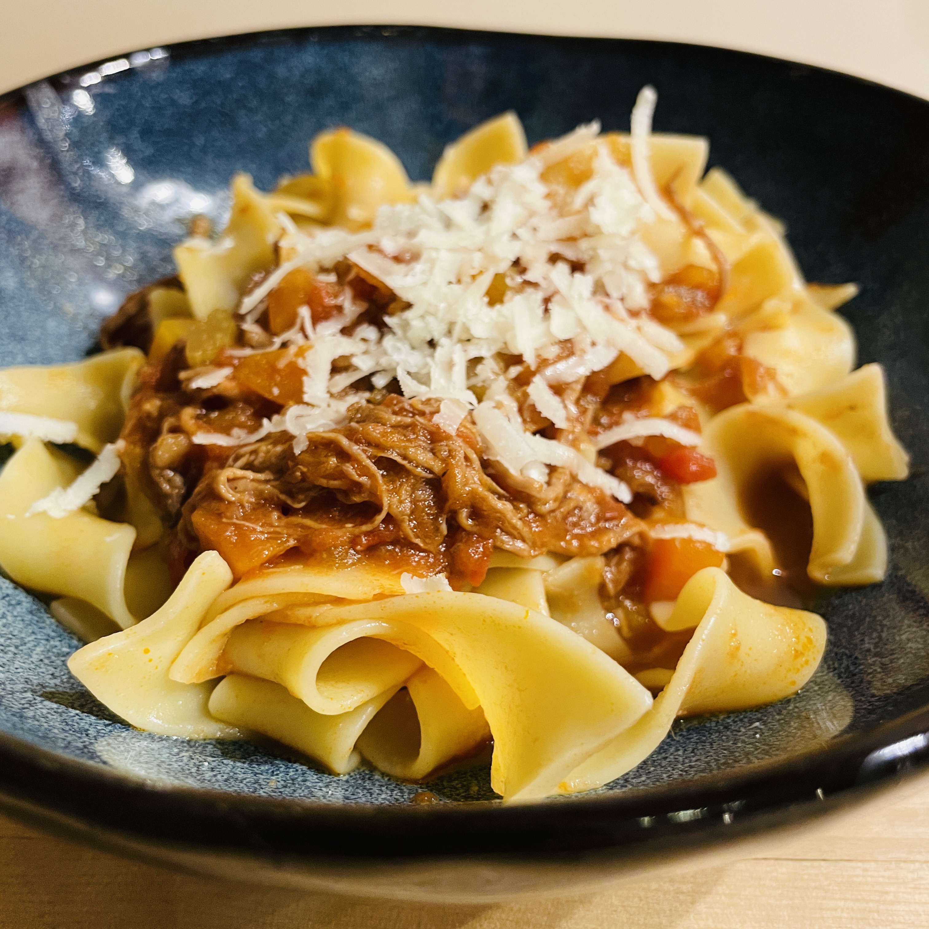 Pasta mit Beef Ragout (slow cooked)