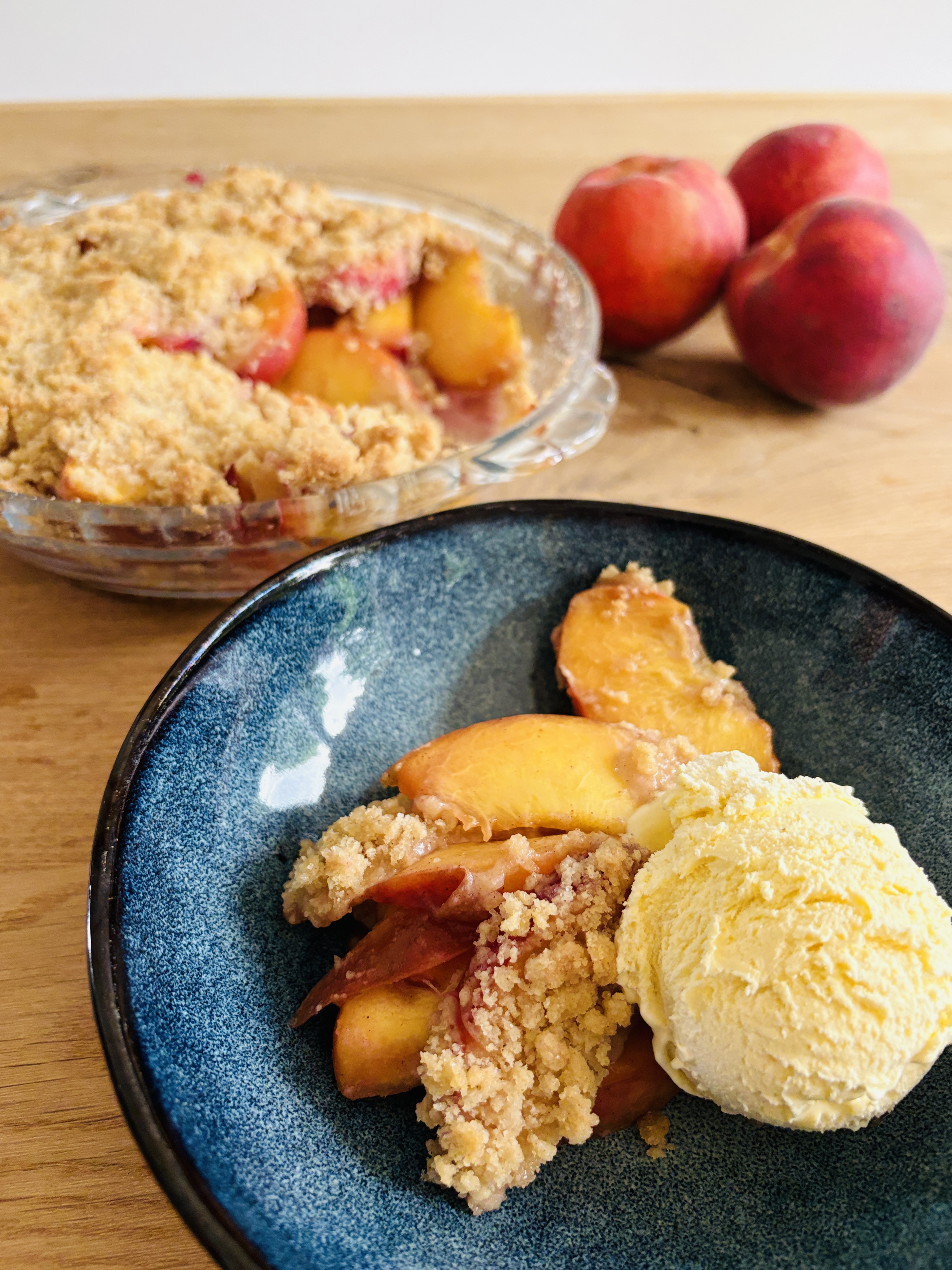 Pfirsich-Crumble mit knusprigen Streuseln – Schritt 6