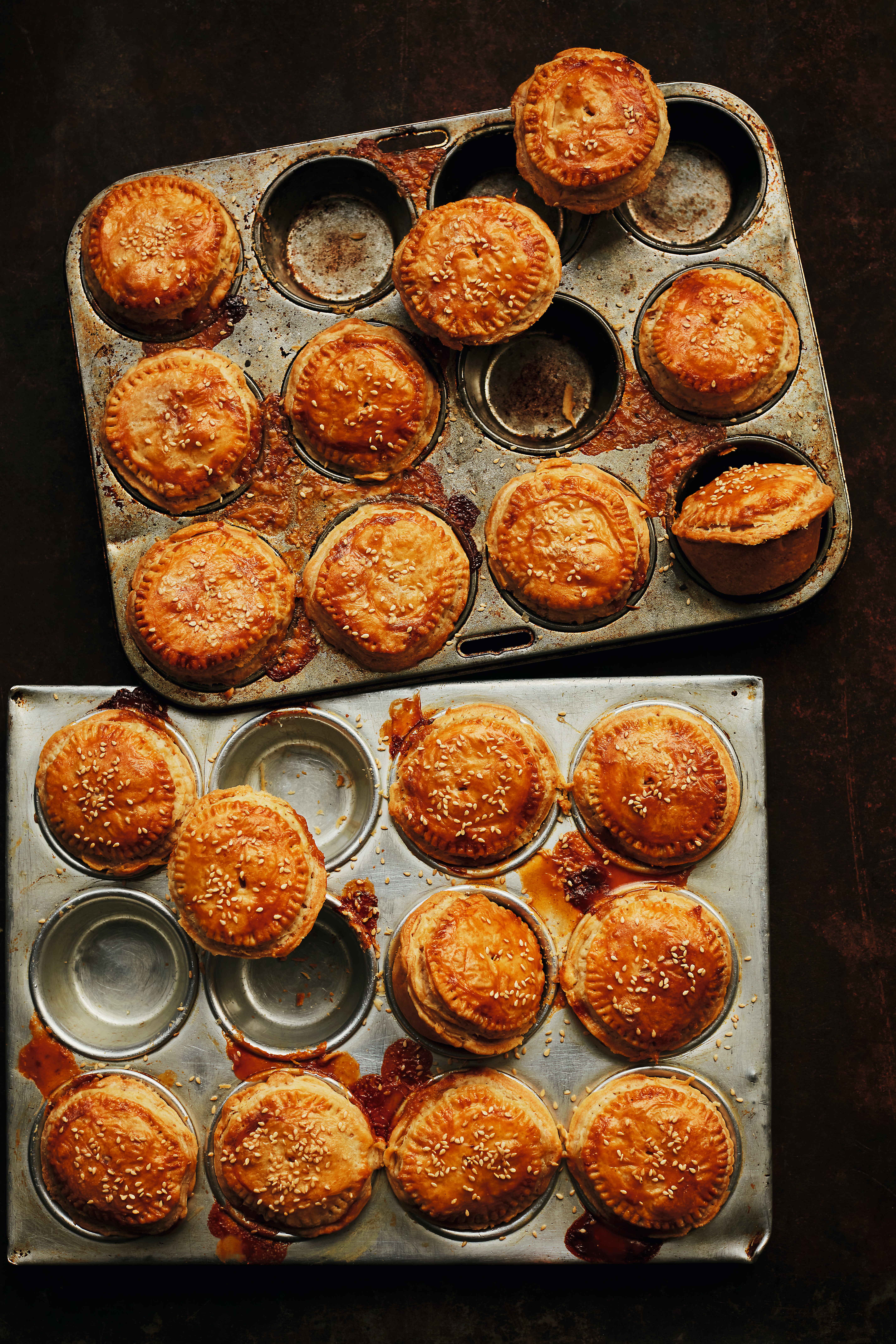 Pies mit rotem Hähnchencurry & Gemüse by Helen Goh
