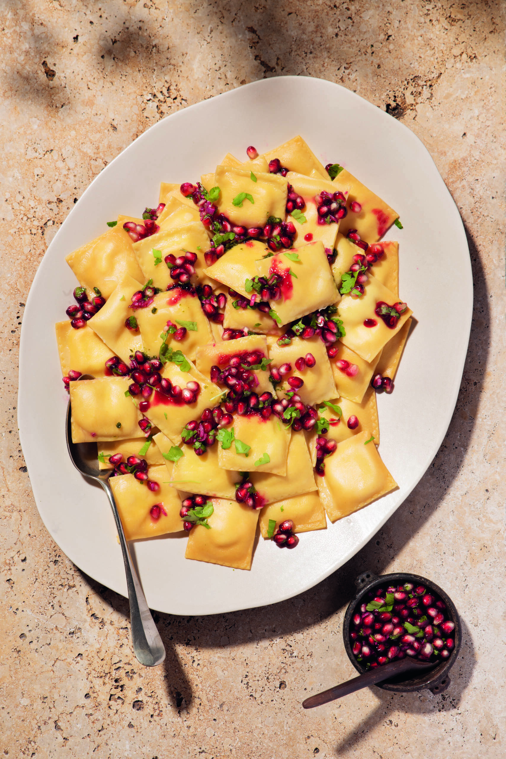 Ravioli in Granatapfel-Relish