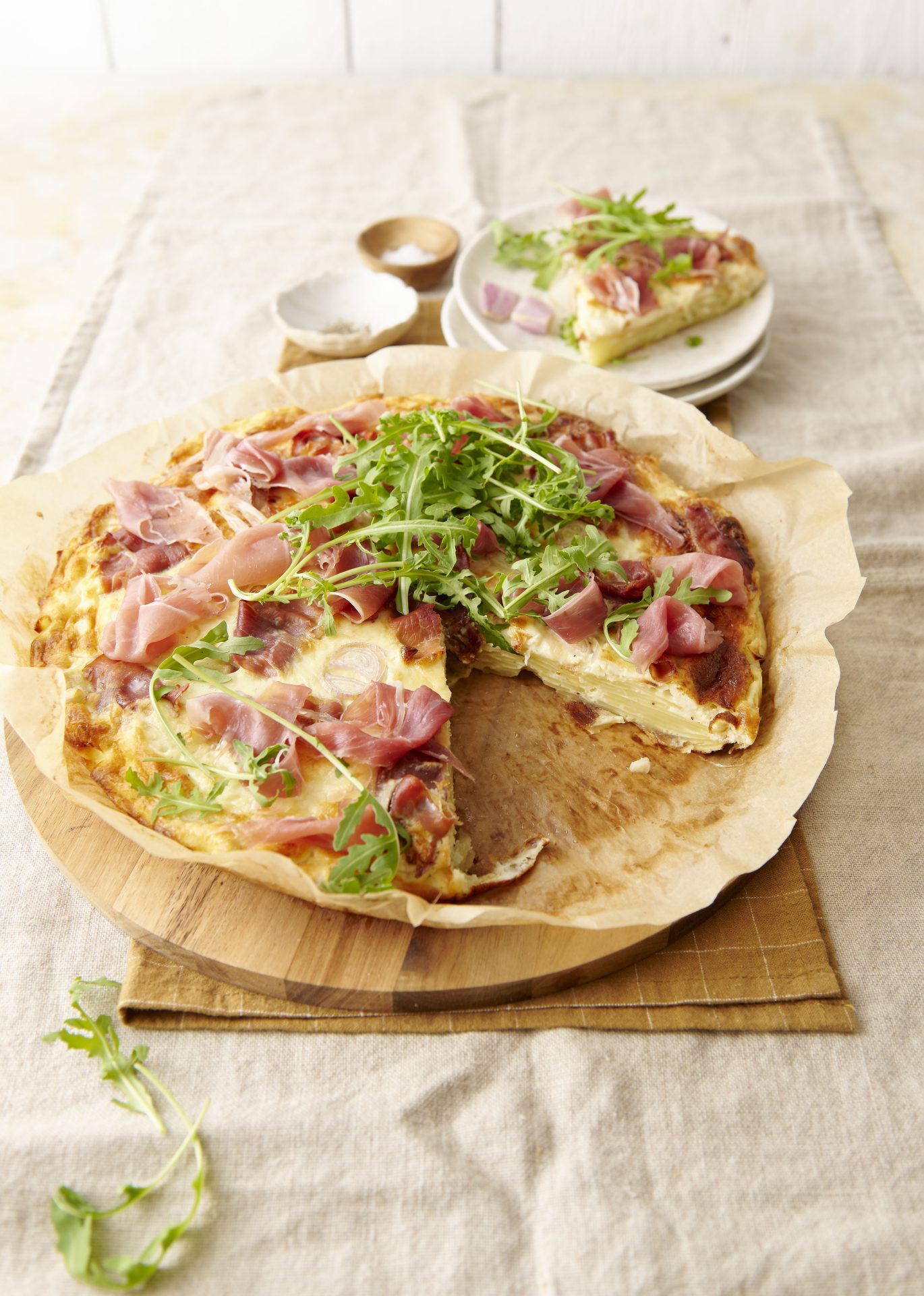 Rösti-Quiche mit luftgetrocknetem Schinken