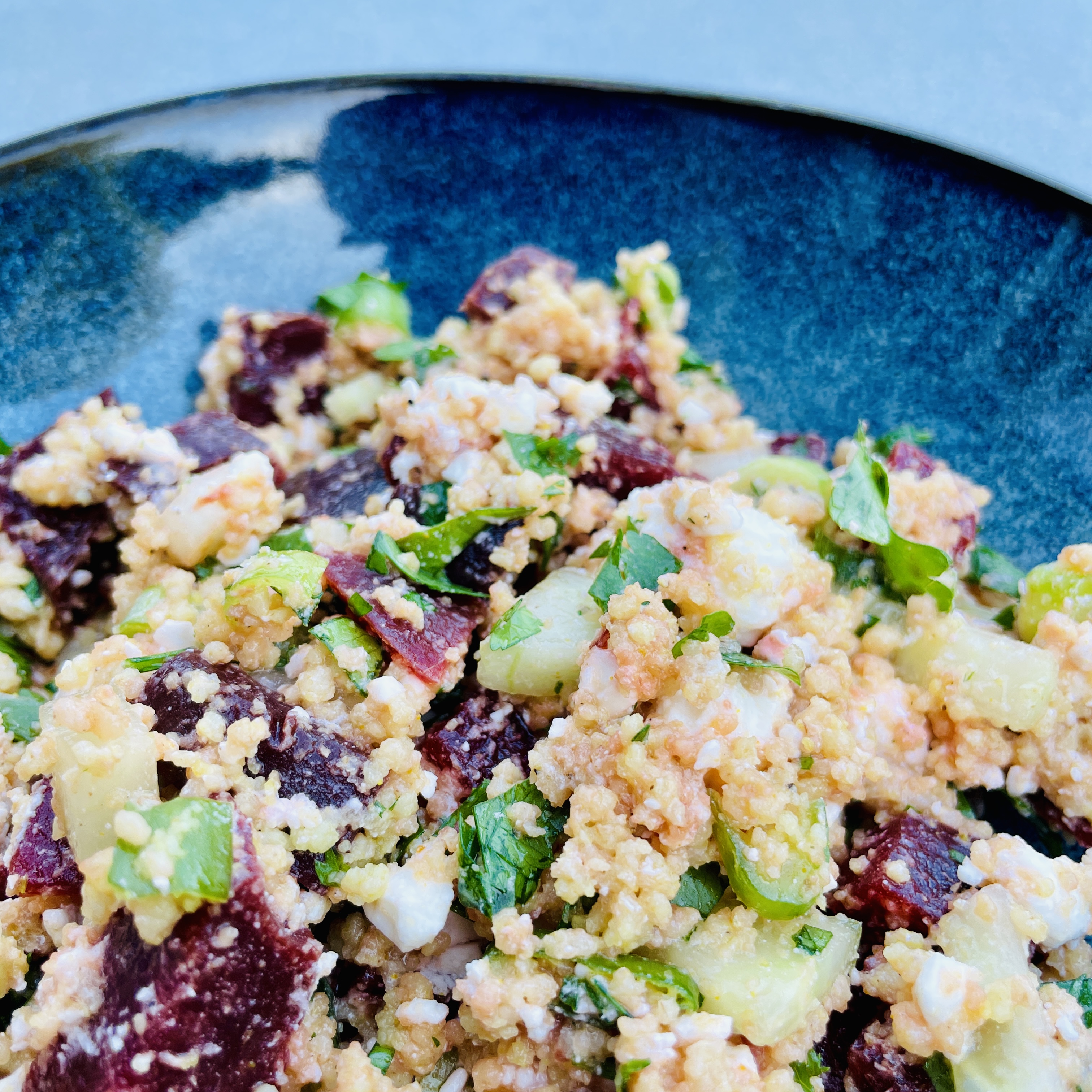 Rote Bete-Couscous-Salat mit Feta